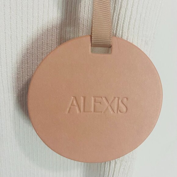 Alexis Giasa White Mini Dress - Strapless Neckline with Sculptural Curve Size S - Picture 7 of 14